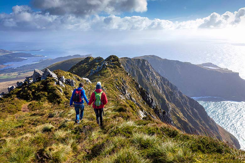 The challenging One Man's Pass on Slieve League