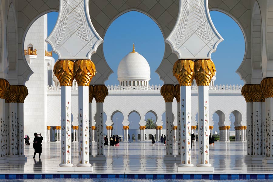Inside the magnificent Sheikh Zayed Mosque, Abu Dhabi